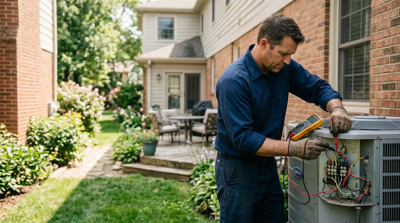 HVAC technician working near Moira, NY